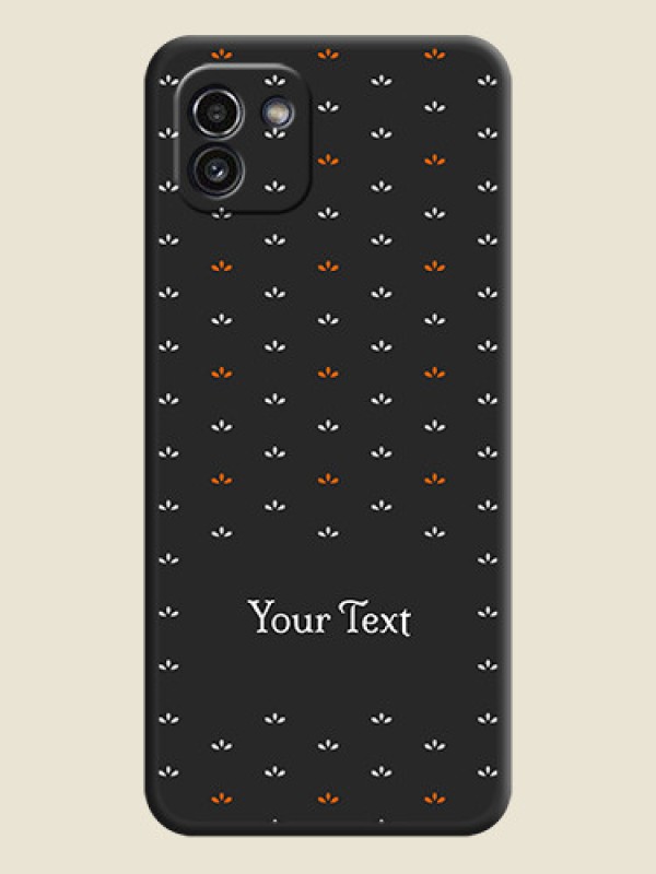 Custom Simple Pattern With Custom Text On Space Black Personalized Soft Matte Phone Covers -Samsung Galaxy A03 - alternate view