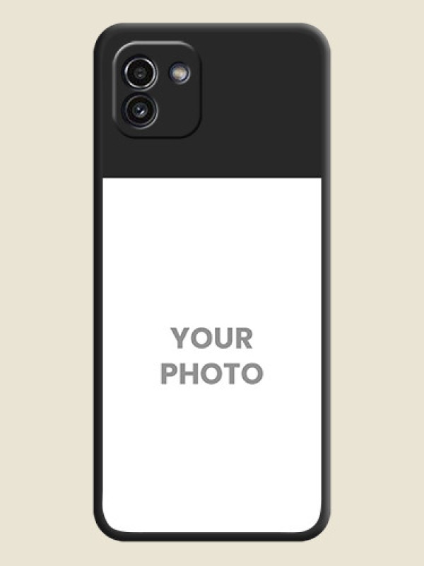 Custom Image Upload With Space Black Color On Custom Soft Matte Mobile Back Cover - Samsung Galaxy A03 - alternate view