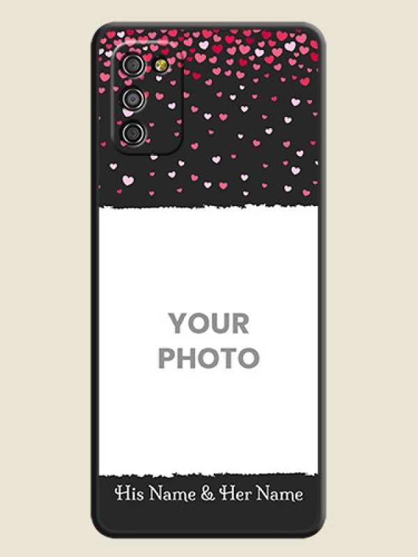 Custom Fall in Love with Your Partner  on Photo on Space Black Soft Matte Phone Cover - Galaxy A03s - alternate view