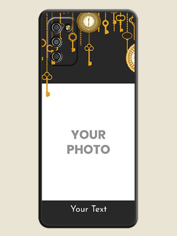 Custom Decorative Design with Text on Space Black Custom Soft Matte Back Cover - Galaxy A03s - alternate view
