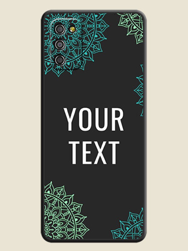 Custom Your Name with Floral Design on Space Black Custom Soft Matte Back Cover - Galaxy A03s - alternate view