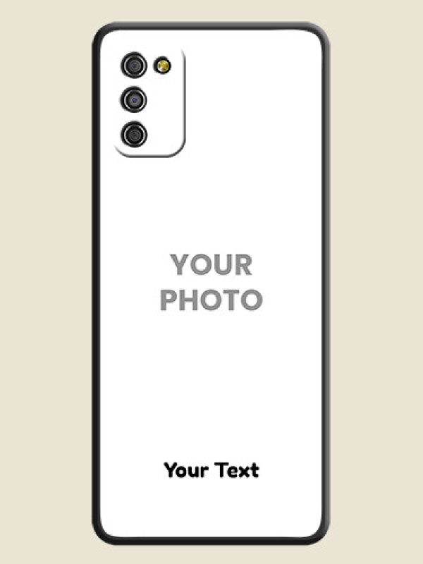 Custom Full Single Pic Upload With Text On Space Black Personalized Soft Matte Phone Covers -Samsung Galaxy A03S - alternate view