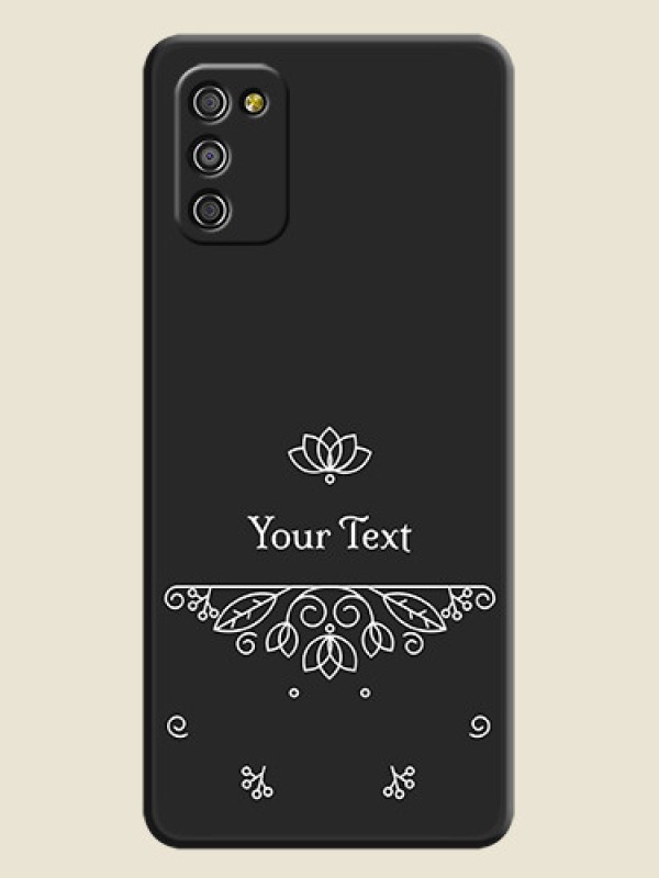 Custom Lotus Garden Custom Text On Space Black Personalized Soft Matte Phone Covers -Samsung Galaxy A03S - alternate view