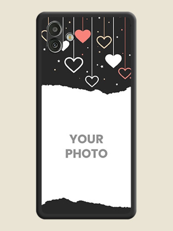Custom Love Hangings with Splash Wave Picture on Space Black Custom Soft Matte Phone Back Cover - Samsung Galaxy A04 - alternate view