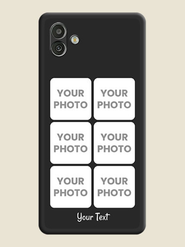 Custom Floral Art with 6 Image Holder on Photo on Space Black Soft Matte Mobile Case - Samsung Galaxy A04 - alternate view