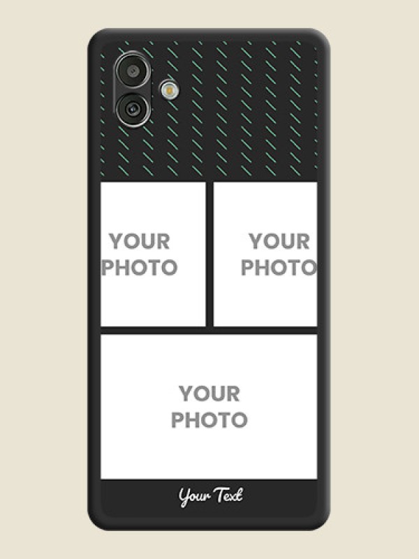 Custom Cross Dotted Pattern with 2 Image Holder  on Personalised Space Black Soft Matte Cases - Samsung Galaxy A04 - alternate view