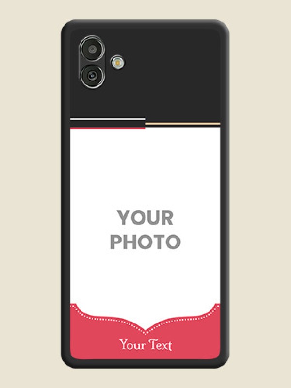 Custom Classic Plain Design with Name on Photo on Space Black Soft Matte Phone Cover - Samsung Galaxy A04 - alternate view