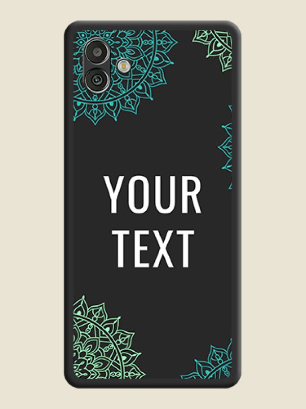 Custom Your Name with Floral Design on Space Black Custom Soft Matte Back Cover - Samsung Galaxy A04 - alternate view