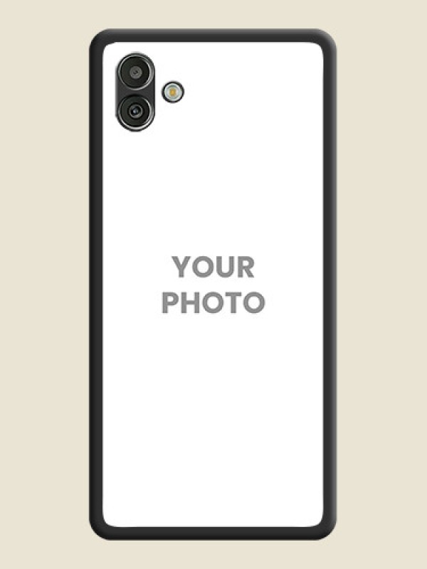 Custom Full Single Pic Upload On Space Black Personalized Soft Matte Phone Covers -Samsung Galaxy A04 - alternate view