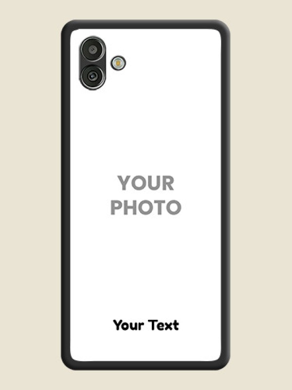 Custom Full Single Pic Upload With Text On Space Black Personalized Soft Matte Phone Covers -Samsung Galaxy A04 - alternate view