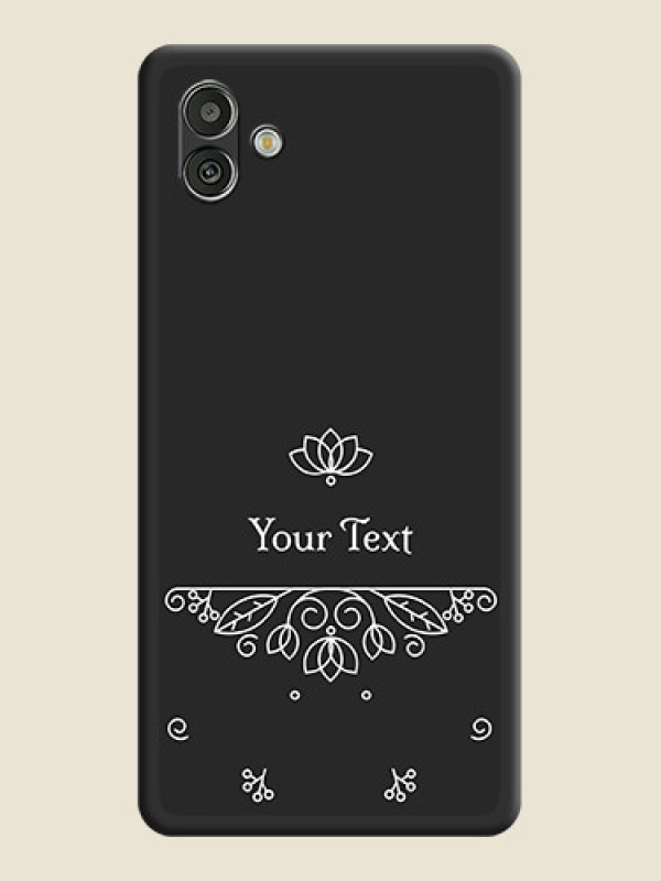 Custom Lotus Garden Custom Text On Space Black Personalized Soft Matte Phone Covers -Samsung Galaxy A04 - alternate view