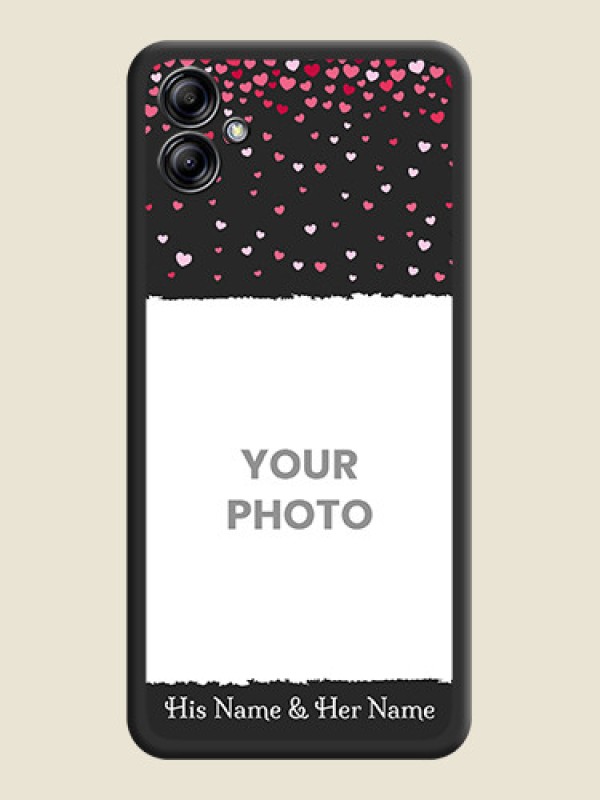 Custom Fall in Love with Your Partner  on Photo on Space Black Soft Matte Phone Cover - Samsung Galaxy A04e - alternate view