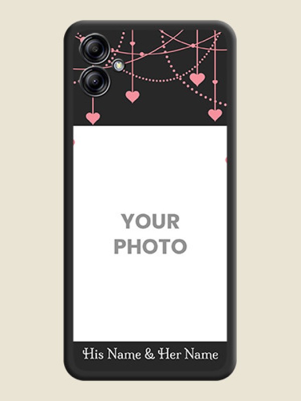 Custom Pink Love Hangings with Text on Space Black Custom Soft Matte Back Cover - Samsung Galaxy A04e - alternate view