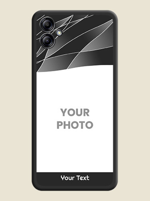 Custom Mixed Wave Lines on Photo on Space Black Soft Matte Mobile Cover - Samsung Galaxy A04e - alternate view