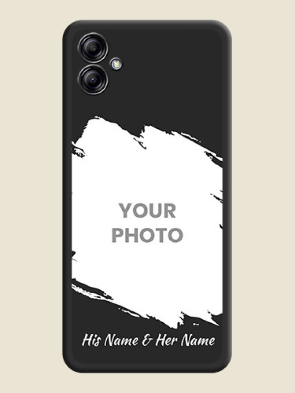Custom Grunge Brush Strokes on Photo on Space Black Soft Matte Back Cover - Samsung Galaxy A04e - alternate view