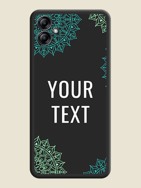 Custom Your Name with Floral Design on Space Black Custom Soft Matte Back Cover - Samsung Galaxy A04e - alternate view