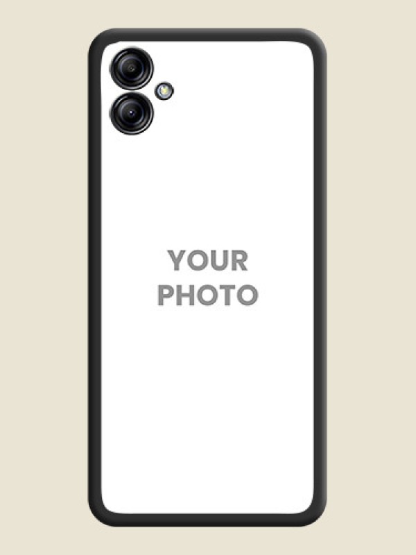 Custom Full Single Pic Upload On Space Black Personalized Soft Matte Phone Covers -Samsung Galaxy A04E - alternate view