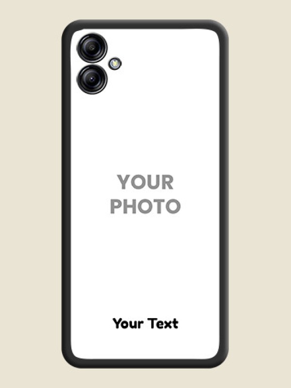 Custom Full Single Pic Upload With Text On Space Black Personalized Soft Matte Phone Covers -Samsung Galaxy A04E - alternate view