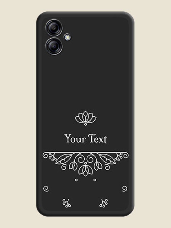 Custom Lotus Garden Custom Text On Space Black Personalized Soft Matte Phone Covers -Samsung Galaxy A04E - alternate view