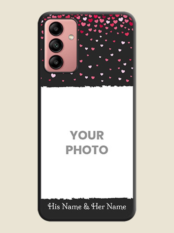 Custom Fall in Love with Your Partner  on Photo on Space Black Soft Matte Phone Cover - Galaxy A04s - alternate view