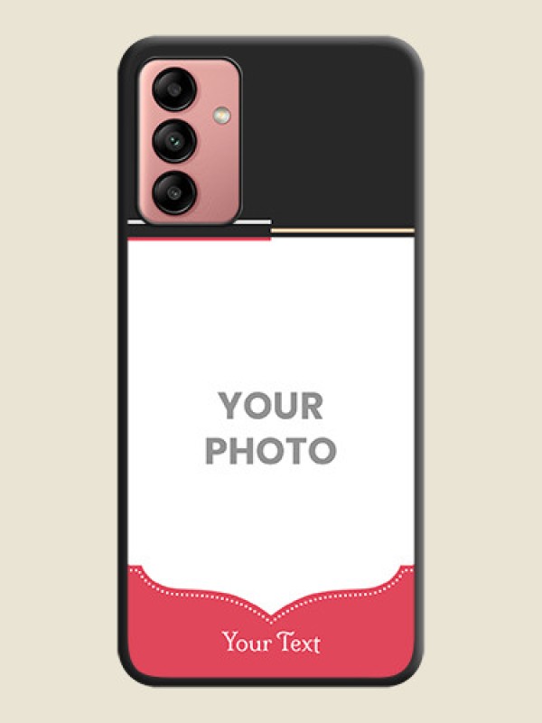 Custom Classic Plain Design with Name on Photo on Space Black Soft Matte Phone Cover - Galaxy A04s - alternate view