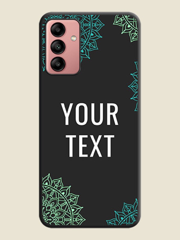 Custom Your Name with Floral Design on Space Black Custom Soft Matte Back Cover - Galaxy A04s - alternate view