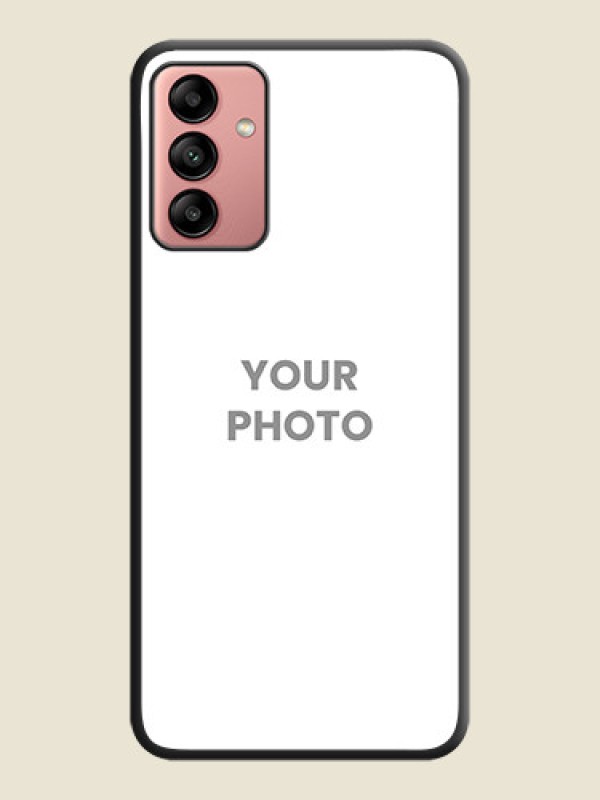 Custom Full Single Pic Upload On Space Black Personalized Soft Matte Phone Covers -Samsung Galaxy A04S - alternate view