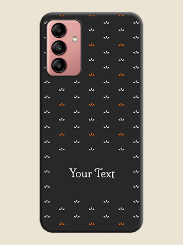Custom Simple Pattern With Custom Text On Space Black Personalized Soft Matte Phone Covers -Samsung Galaxy A04S - alternate view