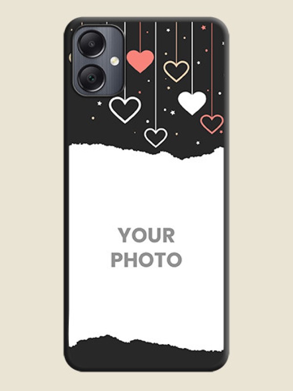 Custom Love Hangings with Splash Wave Picture On Space Black Custom Soft Matte Mobile Back Cover - Galaxy A05 - alternate view
