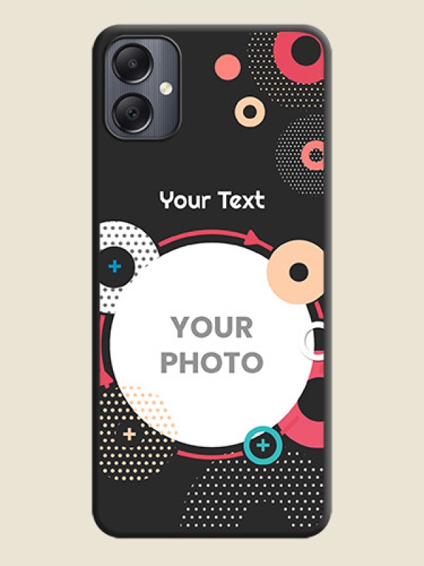 Custom Multicoloured Round Image On Space Black Custom Soft Matte Mobile Back Cover - Galaxy A05 - alternate view