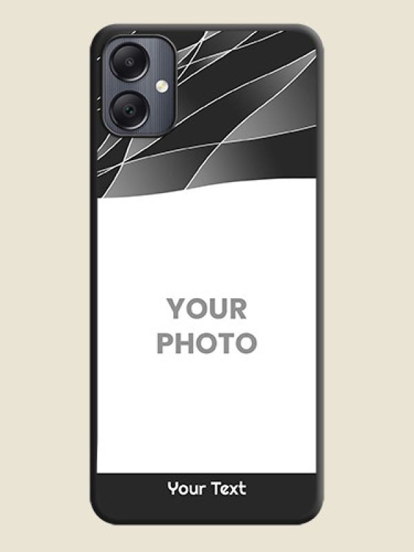 Custom Mixed Wave Lines on Photo On Space Black Custom Soft Matte Mobile Back Cover - Galaxy A05 - alternate view