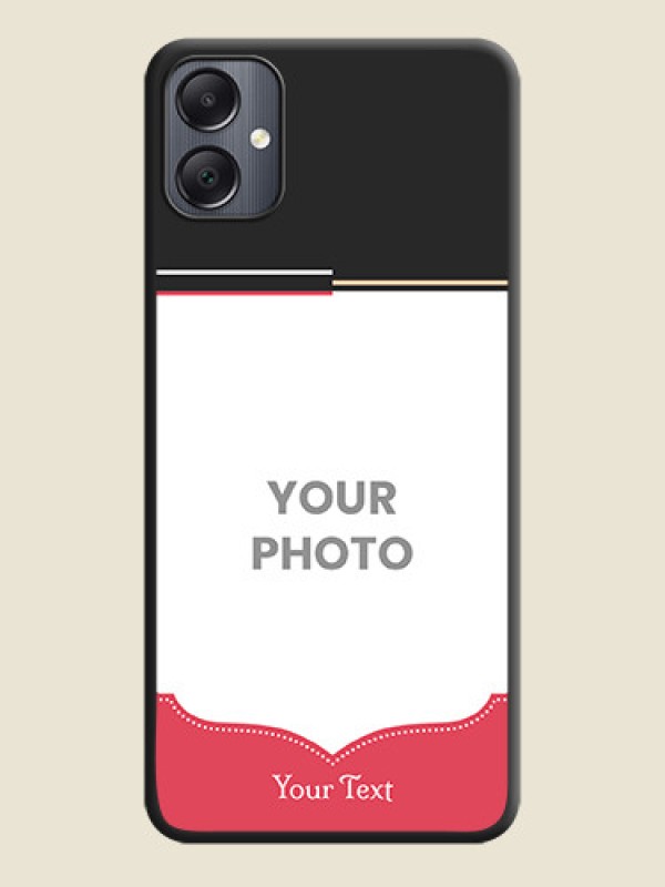 Custom Classic Plain Design with Name On Space Black Custom Soft Matte Mobile Back Cover - Galaxy A05 - alternate view