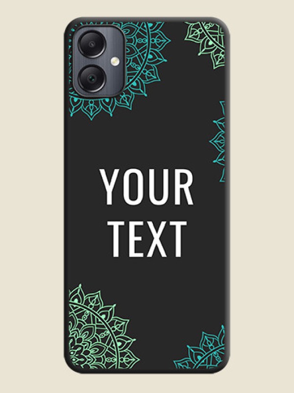 Custom Your Name with Floral Design On Space Black Custom Soft Matte Mobile Back Cover - Galaxy A05 - alternate view