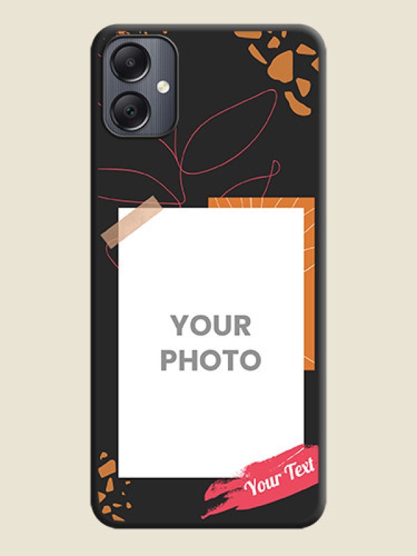 Custom Orange Photo Frame On Space Black Custom Soft Matte Mobile Back Cover - Galaxy A05 - alternate view