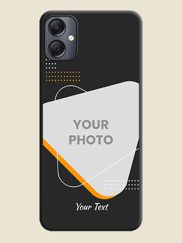 Custom Yellow Triangle on Photo On Space Black Custom Soft Matte Mobile Back Cover - Galaxy A05 - alternate view