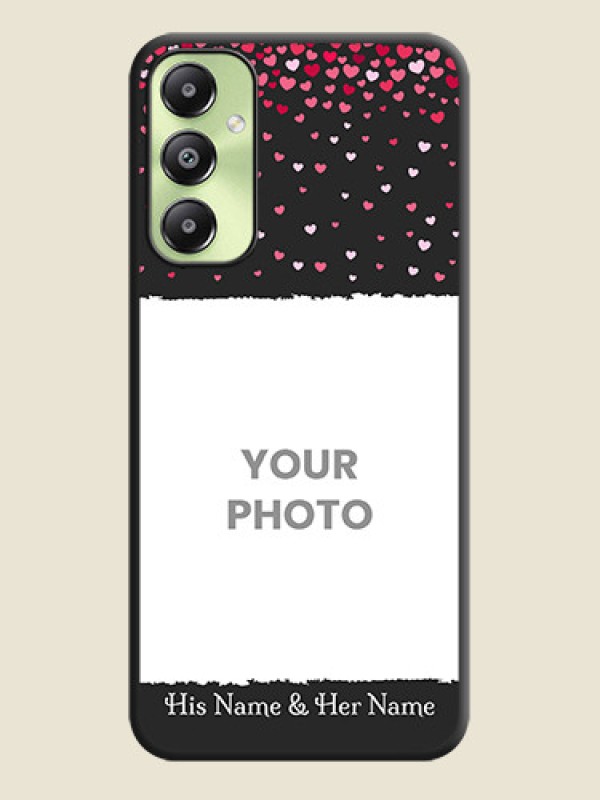 Custom Fall in Love with Your Partner on Photo On Space Black Custom Soft Matte Mobile Back Cover - Galaxy A05s - alternate view