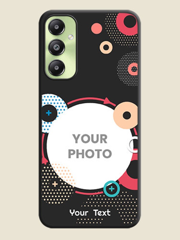 Custom Multicoloured Round Image On Space Black Custom Soft Matte Mobile Back Cover - Galaxy A05s - alternate view