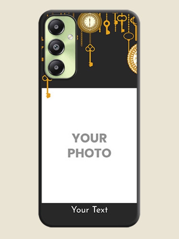 Custom Decorative Design with Text On Space Black Custom Soft Matte Mobile Back Cover - Galaxy A05s - alternate view