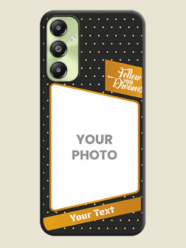 Custom Follow Your Dreams with White Dots On Space Black Custom Soft Matte Mobile Back Cover - Galaxy A05s - alternate view