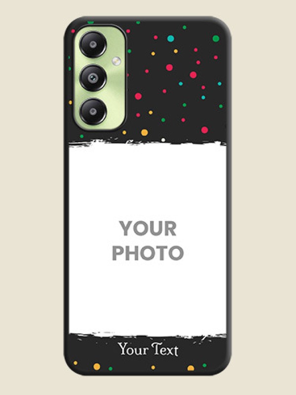 Custom Multicolor Dotted Pattern with Text  On Space Black Custom Soft Matte Mobile Back Cover - Galaxy A05s - alternate view