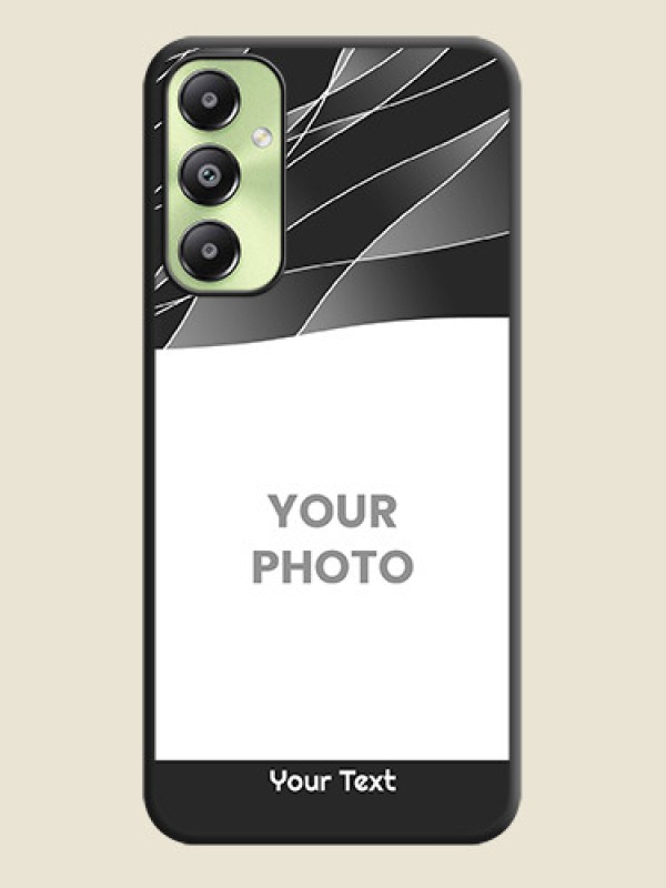 Custom Mixed Wave Lines on Photo On Space Black Custom Soft Matte Mobile Back Cover - Galaxy A05s - alternate view