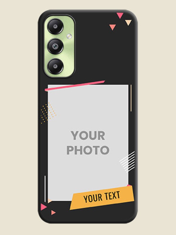 Custom Photo Frame with Triangle Small Dots on Photo On Space Black Custom Soft Matte Mobile Back Cover - Galaxy A05s - alternate view