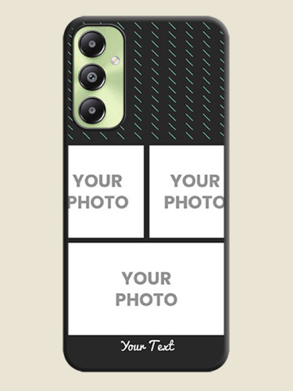 Custom Cross Dotted Pattern with 2 Image Holder On Space Black Custom Soft Matte Mobile Back Cover - Galaxy A05s - alternate view