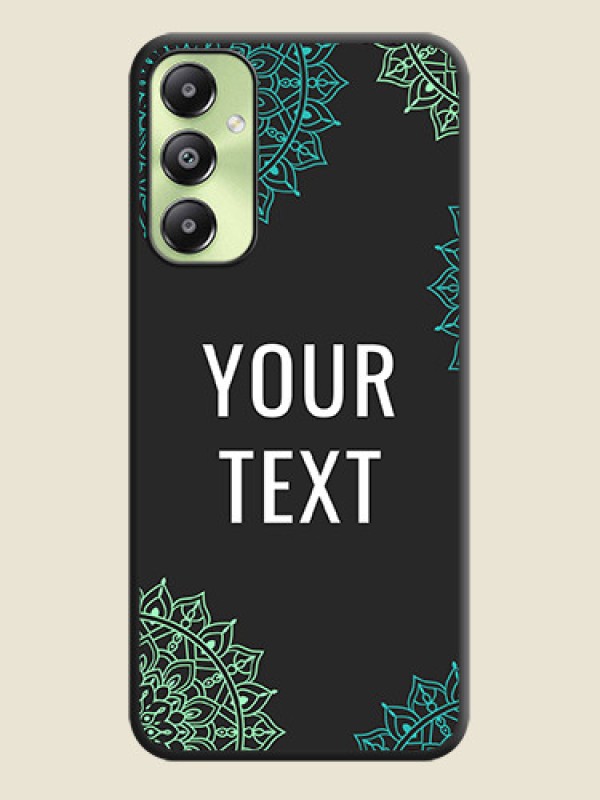 Custom Your Name with Floral Design On Space Black Custom Soft Matte Mobile Back Cover - Galaxy A05s - alternate view
