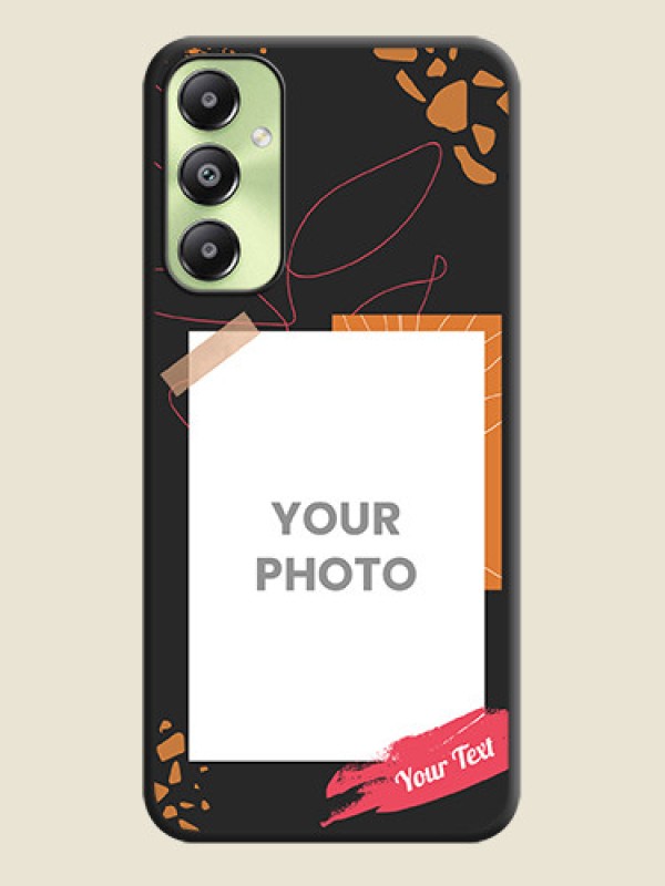 Custom Orange Photo Frame On Space Black Custom Soft Matte Mobile Back Cover - Galaxy A05s - alternate view