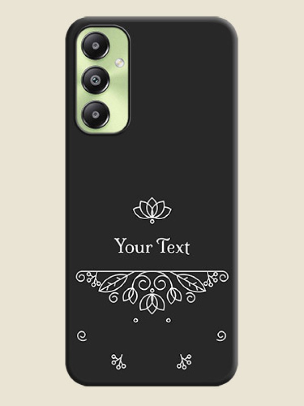 Custom Lotus Garden Custom Text On Space Black Custom Soft Matte Mobile Back Cover - Galaxy A05s - alternate view