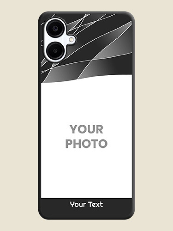 Custom Mixed Wave Lines on Photo On Space Black Custom Soft Matte Mobile Back Cover - Galaxy A06 - alternate view