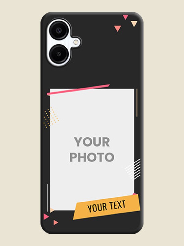 Custom Photo Frame with Triangle Small Dots on Photo On Space Black Custom Soft Matte Mobile Back Cover - Galaxy A06 - alternate view