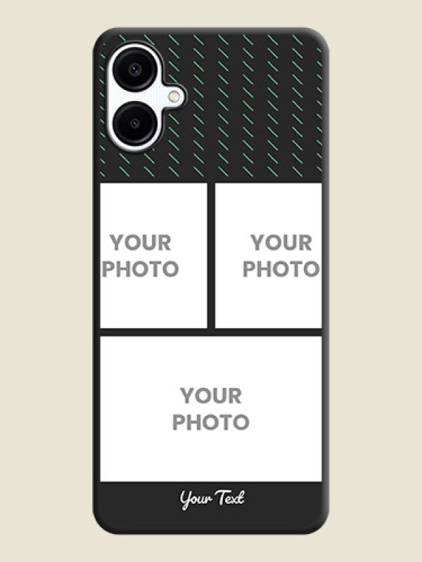 Custom Cross Dotted Pattern with 2 Image Holder On Space Black Custom Soft Matte Mobile Back Cover - Galaxy A06 - alternate view