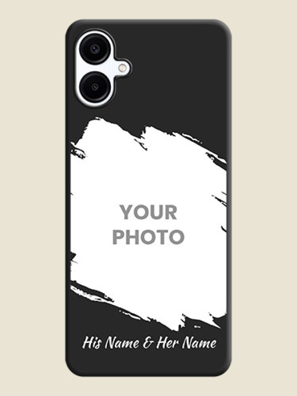 Custom Grunge Brush Strokes on Photo On Space Black Custom Soft Matte Mobile Back Cover - Galaxy A06 - alternate view